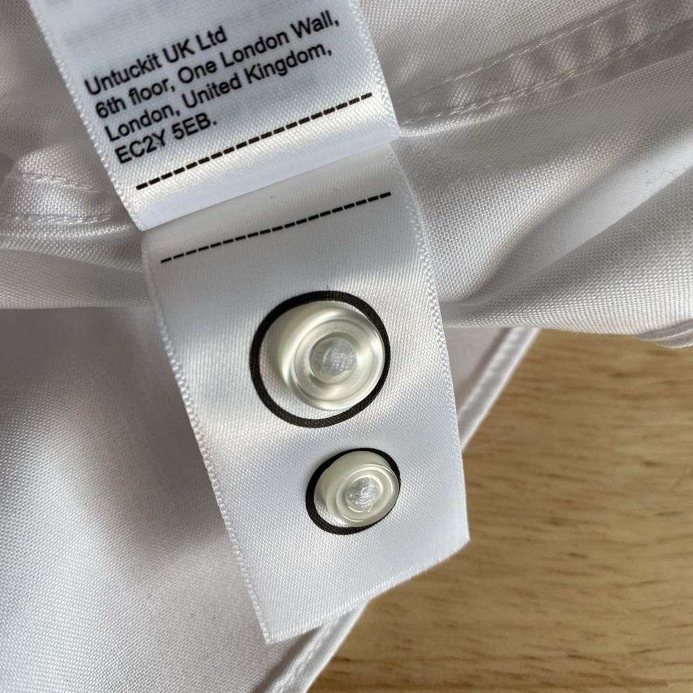 UNTUCKit Shirt Men's 3XL Long Sleeve Button Up Wrinkle Free Las Cases White - Picture 15 of 16